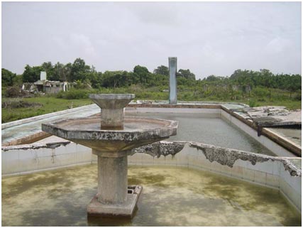 The remains of Leanora Estate Swimming Pool on 2nd March 2009