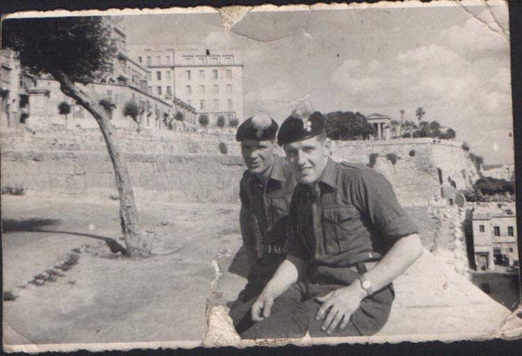 Neil Brook and mate, Malta '59