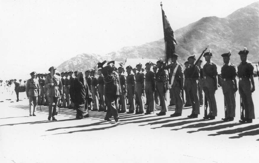 On the parade , the first foreign gentleman is King Abdullah,the next one is Glub Pasha,who was the English Commander of the Foreign Legion,note that Minnie is on parade. The officers are Major Morrel and Major P G Bamford.