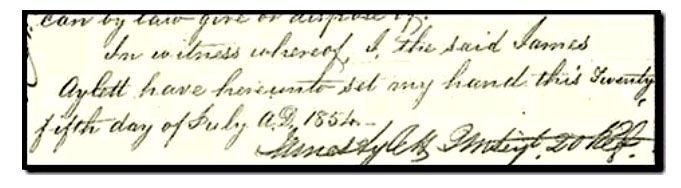 James Aylett's will