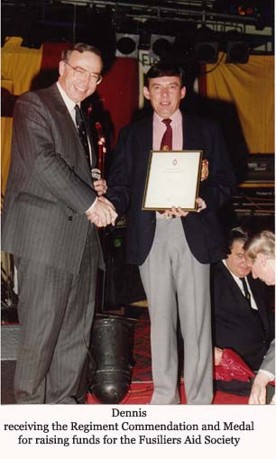 Receiveing the Regimental Certificate and medal at a Krypton Factor Presentation Night