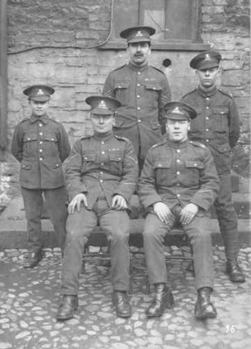 Alfred stood centre backrow with moustache