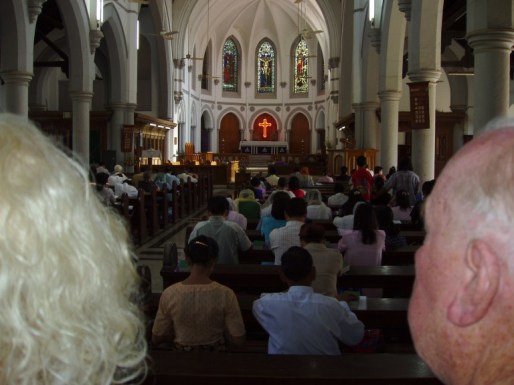 Inside Rangoon Cathedral