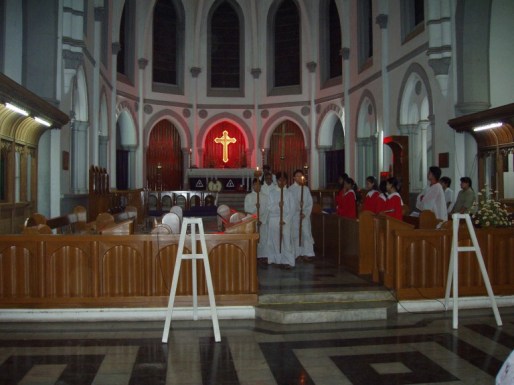 The Church Service at Rangoon Cathedral