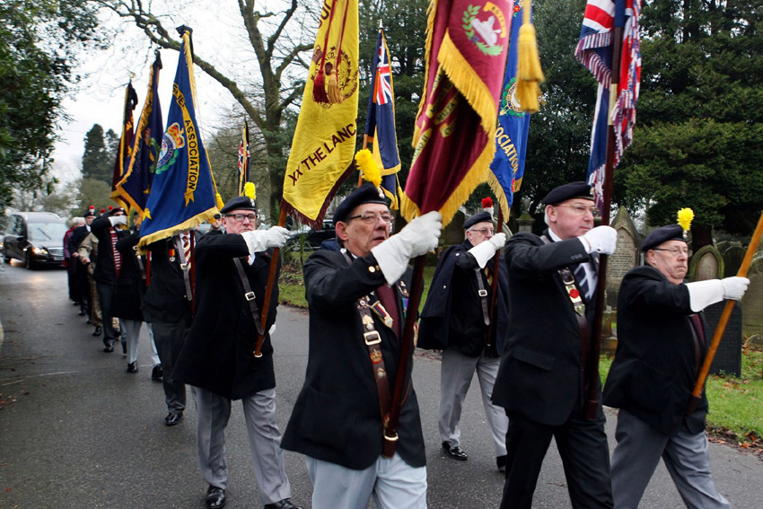 Funeral photos courtesy of the Manchester Evening News
