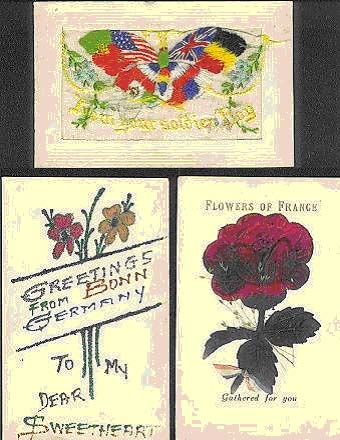 Cards sent home by Fus William Stanley Hall